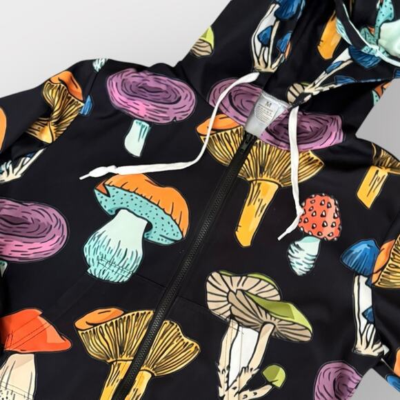 Unisex Jumpsuit Onesie Tracksuit With Mushroom Shroom Print, Medium - Picture 3 of 10